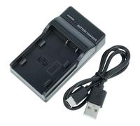 vhbw caricatore USB-C compatibile con Sony NP-FS11, NP-FS30, NP-FS22, NP-FS21, NP-FS20 per camera + cavo USB-C + LED