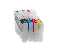 vhbw cartucce vuote ricaricabili multicolore compatibile con Brother DCP-J125, DCP-6690CW, DCP-585CW stampante CISS (compatibile, confezione da 4)