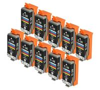 vhbw cartuccia d'inchiostro multicolore sostituisce Canon CLI-36, CLI-36C (compatibile, confezione da 10, 13 ml)