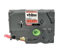 vhbw Cassetta nastro compatibile con Brother PT 9200, 9000, 900BTS, 900F etichettatrice 8m x 12 mm oro su rosso (con motivo con campane), laminato
