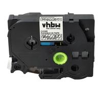 vhbw Cassetta nastro compatibile con Brother PT 9200, 9200PC, 9200DX etichettatrice 8m x 18 mm nero su trasparente, flessibile, laminato