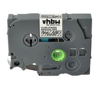 vhbw Cassetta nastro compatibile con Brother PT D210VP, D215e, D400 etichettatrice 8m x 9 mm nero su trasparente, extra forte, laminato
