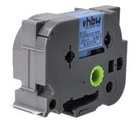 vhbw Cassetta nastro compatibile con Brother PT P750TDI, P750W, P900, P900NW etichettatrice 8m x 24 mm nero su blu, flessibile, laminato