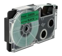 vhbw Cassetta nastro compatibile con Casio KL-200, KL-2000, KL-130, KL-100E, KL-120, KL-1500, CW-L300 etichettatrice 8m x 9 mm nero su verde
