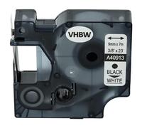 vhbw Cassetta nastro compatibile con Dymo 2000, 5000, 5500, 1000, 1000+, 3500, 4500 etichettatrice 9 mm nero su bianco