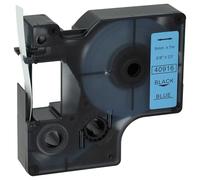 vhbw Cassetta nastro compatibile con Dymo 5000, 2000, 5500, 1000+, 1000, 4500, 3500 etichettatrice 7m x 9 mm nero su blu