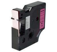 vhbw Cassetta nastro compatibile con Dymo LabelMaker 100, 120P, 200, 100 Plus, 160, 210D etichettatrice 3m x 12 mm nero su rosa fluo