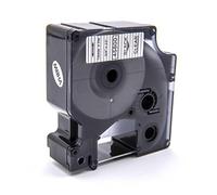 vhbw cassetta nastro compatibile con Dymo LabelMaker PC, PC2 etichettatrice 19mm nero su trasparente