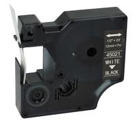 vhbw Cassetta nastro compatibile con Dymo LabelMaker PC2, PC etichettatrice 7m x 12 mm bianco su nero