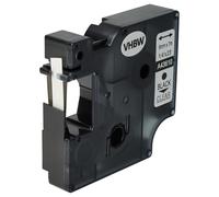 vhbw Cassetta nastro compatibile con Dymo LabelManager 210D, 200, 260P, 280, 100 Plus, 160 etichettatrice 7m x 6 mm nero su trasparente