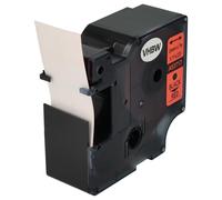 vhbw Cassetta nastro compatibile con Dymo LabelManager 400, 450D, 450, 500TS, 500, 300 etichettatrice 7m x 24 mm nero su rosso