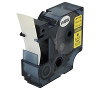 vhbw Cassetta nastro compatibile con Dymo LabelManager 420P, 400, 450, 300, 200, 350, 360D, 350D etichettatrice 7m x 19 mm nero su giallo