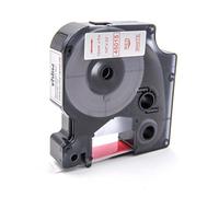 vhbw cassetta nastro compatibile con Dymo LabelManager PC II etichettatrice 12mm rosso su bianco