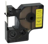 vhbw Cassetta nastro compatibile con Dymo LabelManager PC II etichettatrice 7m x 6 mm nero su giallo