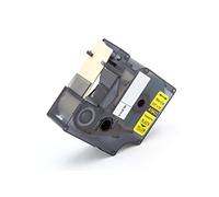 vhbw Cassetta nastro compatibile con Dymo Rhino 6000, 5000, 5200, 4200, 3000, 1000 etichettatrice 5,5m x 19 mm nero su giallo, vinile
