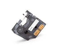 vhbw Cassetta nastro compatibile con Dymo Rhino 6000, 5000, 5200, 4200, 3000, 1000 etichettatrice 5,5m x 12 mm nero su arancione, vinile
