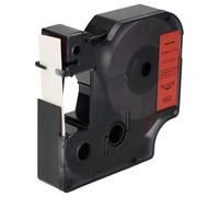 vhbw Cassetta nastro compatibile con Dymo Rhino 6000, 5000, 5200, 4200 etichettatrice 7m x 12 mm nero su rosso