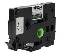 vhbw Cassetta nastro in tessuto sostituisce Brother TZE-R334 per etichettatrice 4m x 12 mm oro su nero
