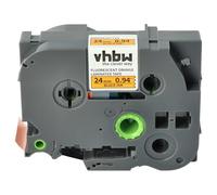 vhbw Cassetta nastro sostituisce Brother TZ-B51, TZE-B51 per etichettatrice 8m x 24 mm nero su arancione fluo