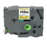 vhbw Cassetta nastro sostituisce Brother TZ-FX641, TZE-FX641 per etichettatrice 8m x 18 mm nero su giallo, flessibile