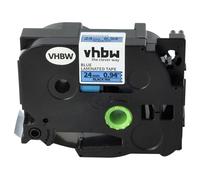 vhbw Cassetta nastro sostituisce Brother TZE-551, TZ-551 per etichettatrice 8m x 24 mm nero su blu