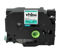 vhbw Cassetta nastro sostituisce Brother TZE-741, TZ-741 per etichettatrice 8m x 18 mm nero su verde
