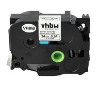 vhbw Cassetta nastro sostituisce Brother TZE-S251 per etichettatrice 8m x 24 mm nero su bianco, extra forte, laminato