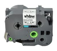 vhbw Cassetta nastro sostituisce Brother TZE-S261 per etichettatrice 8m x 36 mm nero su bianco, extra forte, laminato