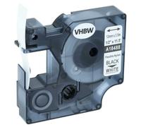 vhbw Cassetta nastro sostituisce Dymo 18488 per etichettatrice 3,5m x 12 mm nero su bianco, nylon