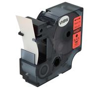vhbw Cassetta nastro sostituisce Dymo 45807, D1 per etichettatrice 7m x 19 mm nero su rosso, plastica