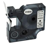 vhbw Cassetta nastro sostituisce Dymo D1, 45022 per etichettatrice 7m x 12 mm nero su argento