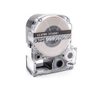 vhbw Cassetta nastro sostituisce Epson LC-6TWN per etichettatrice 8m x 24 mm bianco su trasparente
