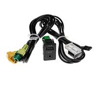 vhbw cavo adattatore audio AUX USB per autoradio (100 cm) compatibile con VW Jetta VI 01/2011+, Passat B6 (tipo 3C) 03/2005-07/2010