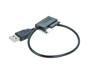 vhbw Cavo adattatore Slimline SATA II 13 pin a USB - adattatore per unità CD/DVD e dischi rigidi