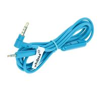 vhbw cavo audio AUX compatibile con Bose QuietComfort QC-25, QC25 cuffie - Con jack da 3,5 mm, microfono, tasto di risposta, blu