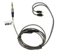 vhbw cavo audio AUX compatibile con Westone UM Pro 30, UM Pro 50, W10, W20, W30, W40 cuffie - Con jack da 3,5 mm, 120 cm, grigio