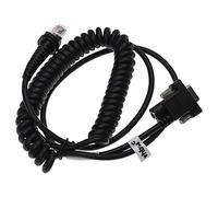 vhbw cavo dati da spina RJ45 a spina RS232 compatibile con Datalogic Dragon D101, D101 HD lettore codici a barre - Cavo a spirale, 3 m, nero