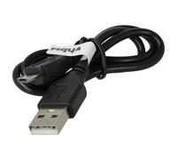 vhbw Cavo dati USB-A a Micro-USB compatibile con Motorola Razr2 Q9, Q 9h, E8, V9, V8, U9-30 cm nero
