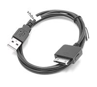 vhbw Cavo dati USB cavo di ricarica compatibile con Microsoft Zune 80GB, 8GB, 4GB, 32GB, HD lettore MP3 - nero, 100 cm