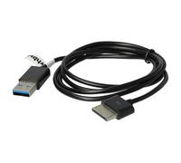 vhbw cavo dati USB compatibile con Asus VivoTab RT TF600, TF600T, TF810 tablet - Cavo (USB standard tipo A) di ricarica 2in1, 100cm, nero