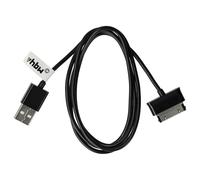 vhbw cavo dati USB compatibile con Samsung Galaxy Note 10,1, GT-N8000, GT-N8010, 10.1 LTE, GT-N8020 tablet - Cavo di ricarica 2in1, 120cm, nero