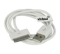 vhbw Cavo dati USB (da tipo A a lettore MP3) compatibile con Apple iPod nano 4 Gen. - A1285, nano 5 Gen. - A1320 lettore MP3 - bianco