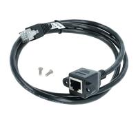 vhbw Cavo di prolunga Ethernet LAN Cat6 con connettore RJ45 maschio femmina da 1m compatibile con montaggio a pannello nero
