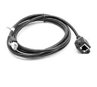 vhbw cavo di prolunga Ethernet LAN Cat6 con connettore RJ45 maschio-femmina - Prolunga Cat6 per montaggio a pannello, 2 m nero