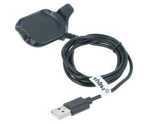 vhbw cavo di ricarica USB compatibile con Garmin Approach S5, S6 smartwatch tracker - Docking station, nero, 95 cm