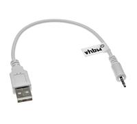 vhbw cavo di ricarica USB compatibile con JBL Synchros E30, E40BT, E45BT, E50BT, S400, S400BT cuffie, bianco, 20.5cm, USB 2.0 tipo A - jack da 2,5mm