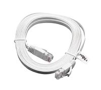 vhbw Cavo Ethernet, Cavo di Rete, Cavo LAN, Cavo Patch Cat6 3m Bianco - Cavo Piatto