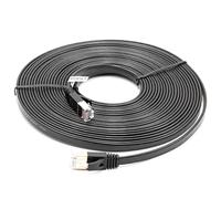 vhbw Cavo Ethernet, cavo di rete, cavo LAN, cavo patch Cat7 8m nero - cavo piatto