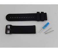 vhbw cinturino di ricambio L compatibile con Suunto Traverse smartwatch - 12.5cm + 8.5 cm, silicone, nero