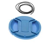 vhbw copriobiettivo universale 55 mm per fotocamera - plastica blu, presa interna